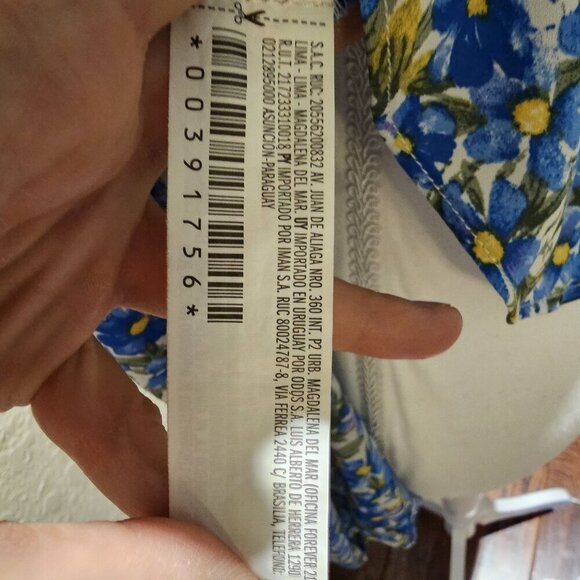 Forever 21 Floral Plumets S Top Garden Tulip Hem Peasant Boho Puff Sleeve - Picture 12 of 14